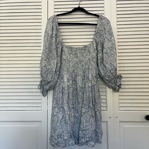 Kourt Blue Paisley Dress